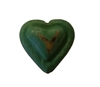 20mm Green & Gold Heart 3-D Metal Beads, 4 ct bag - metal heart beads for jewelry making, beading, crafts