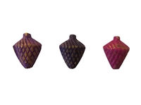20mm Purple & Gold Pointed Metal Beads, 4 ct Bag