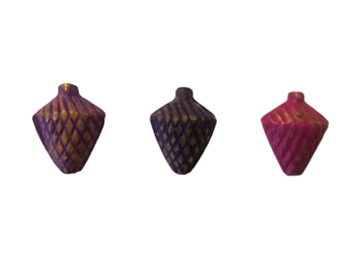 20mm Purple & Gold Pointed Metal Beads, 4 ct Bag