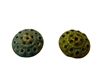 22mm Textured Gold Gilded Metal Disc/Saucer Shaped Beads, 4 ct Bag