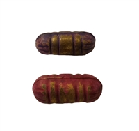 25mm Textured Grooved Metal Tube Beads, 4 ct Bag - metal tube beads for jewelry making, beading, crafts