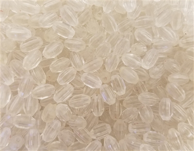 6mm x 10mm Oval Faceted Plastic Beads, 1,000 ct Bag