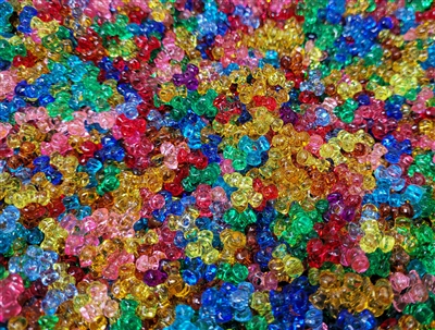 10mm Plastic Tri-Beads, 1,000 ct Bag