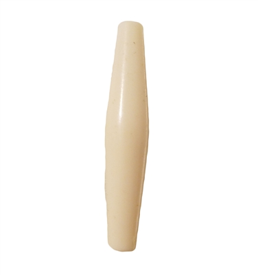 2" Ivory Plastic Bone Pipe Beads, 8 ct Bag