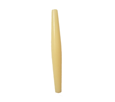 3" Ivory Plastic Bone Pipe Beads, 4 ct Bag