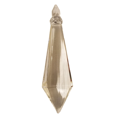 4" Clear Crystal Faceted Diamond Teardrop Acrylic Pendant