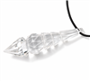 80mm Clear Crystal Faceted Teardrop Acrylic Pendant