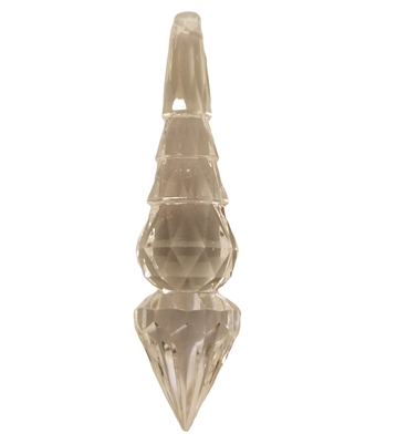 80mm Clear Crystal Faceted Teardrop Acrylic Pendants, 4ct Bag