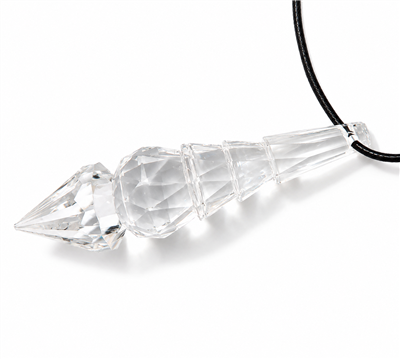 80mm Clear Crystal Faceted Teardrop Acrylic Pendant