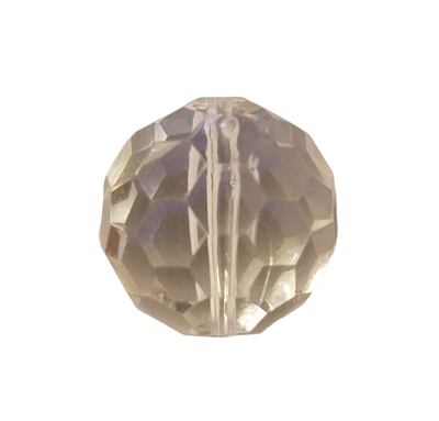 20mm Round Clear Crystal Faceted Acrylic Beads, 4ct Bag - acrylic round faceted crystal clear craft beads for jewelry making, beading, kids crafts