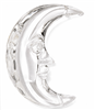 3" Clear Moon Shaped Acrylic Pendant