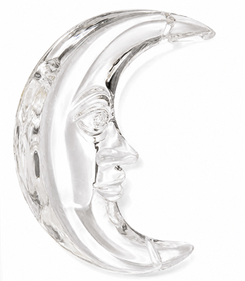 3" Clear Moon Shaped Acrylic Pendant