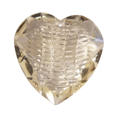 40mm Clear Crystal Faceted Heart Acrylic Pendant