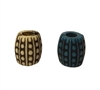 10MM Barrel Corrugated Dotted Pattern Plastic Beads, 12 Ct Bag