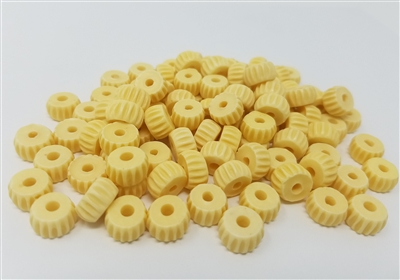 11MM Round Fluted Disc Plastic Spacer Beads, 100 ct bag