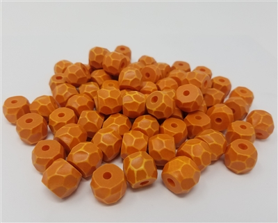 15mm Orange Textured Pebbled Plastic Beads, 50 ct bag