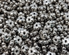 11mm Round Metallic Antique Silver Plastic Flower Beads, 100 ct