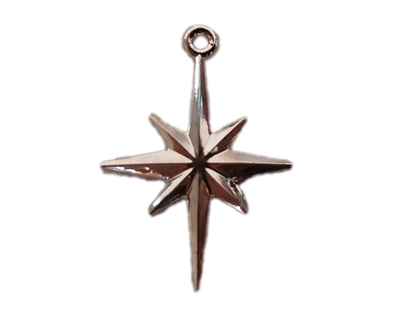 North Star Silver Plastic Craft Charms, 8 ct Bag