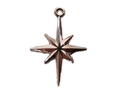 North Star Silver Plastic Craft Charms, 8 ct Bag - North Star Plastic Craft Charm