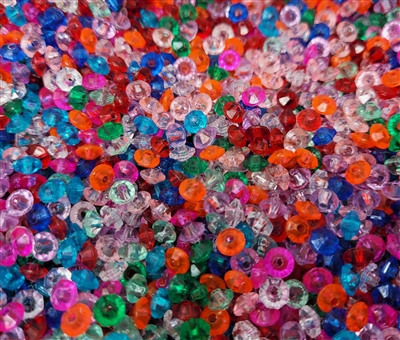 6mm Transparent Faceted Rondelle Plastic Spacer Beads, 1,000 ct Bag