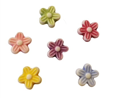 9mm Flower Plastic Beads, 100 ct Bag