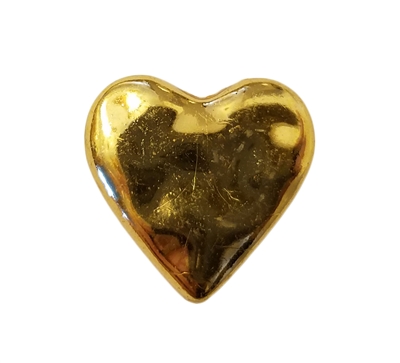 20mm Metallic Heart-Shaped Puffy Plastic Beads 8 ct