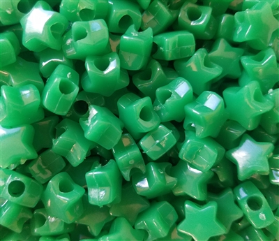 12mm Star-Shaped Plastic Pony Beads 500 ct Bag - plastic star craft beads for beading, kandi, kids crafts