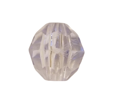 12mm Crystal Faceted Plastic Beads, 100 ct Bag - plastic faceted crystal craft beads for jewelry making, beading, kids crafts