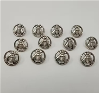 12mm Bee Honeybee Buttons, 12 pcs