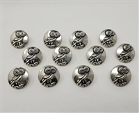 15mm Owl Buttons, 12 pcs
