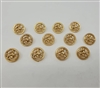 15mm Heraldic Lion in Open Frame Buttons, 12 pcs