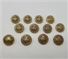 15mm Gilded Filigree Buttons, 12 pcs