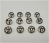 16mm Longhorn Steer Buttons, 12 pcs