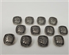 17mm Native American Indian Chief Buttons, 12 pcs