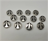 18mm Silver Thunderbird Buttons, 12 pcs