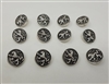 19mm Heraldic Lion Buttons, 12 pcs