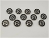 18mm Horseshoe Buttons, 12 pcs