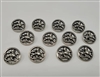 20mm Silver Heraldic Lion in Open Frame Buttons, 12 pcs