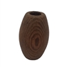 52mm Oval Rustic Swirl Burnt Wood Bead