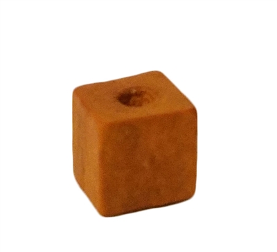 6MM Orange Cube Wood Beads 100ct Bag