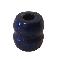 10MM Blue Grooved Barrel Wood Beads 16ct Bag