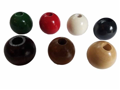 38MM Round Wood Beads 4 ct. Bag