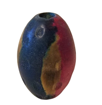 38mm Oval Painted Wood Beads 4 ct. Bag