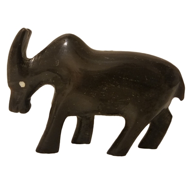 3" Hand-Carved Genuine Horn Goat Bead