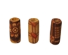5x11MM Ethnic Patterned Tube Wood Beads 100ct Bag