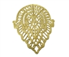 Filigree Art Deco Gold Tone Metal Charm