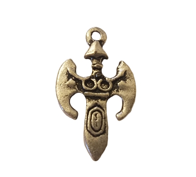 Medieval Sword Dagger Silver Pewter Metal Charm