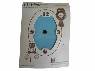 Blue O' Henry Ceramic Clock Face