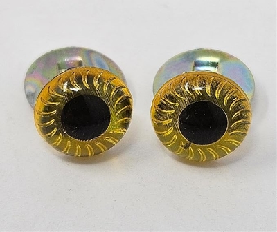 Zim's vintage 9mm owl eyes with cut textured iris plastic safety eyes 10 pair with locking washers for amigurumi