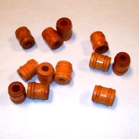 11MM Orange Wood Barrel Beads 12 ct. Bag